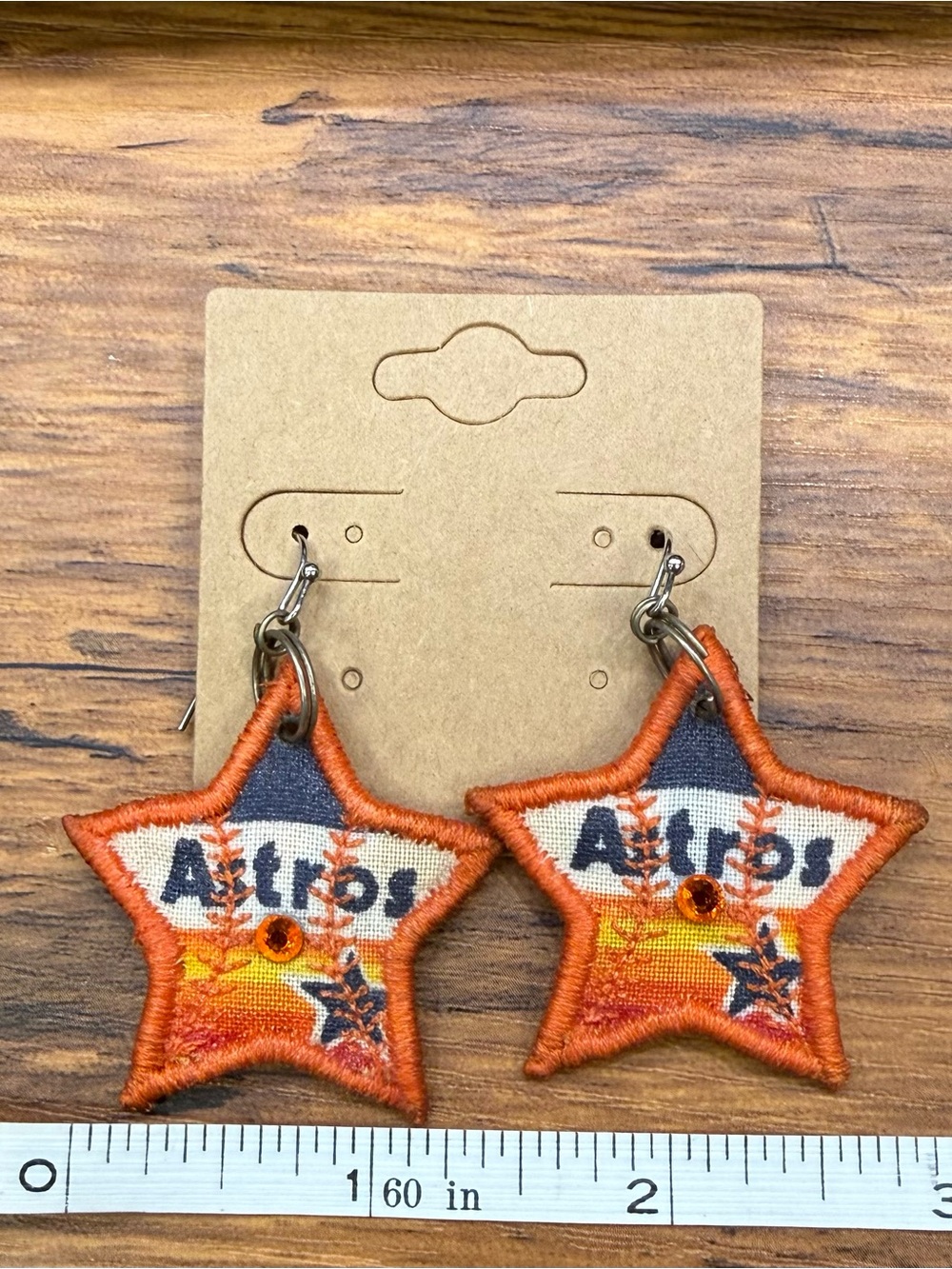 Houston Astros Game Day Boutique Star & Beaded Earrings